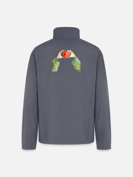 Hands Heart - Men’s Soft Shell Jacket - gray