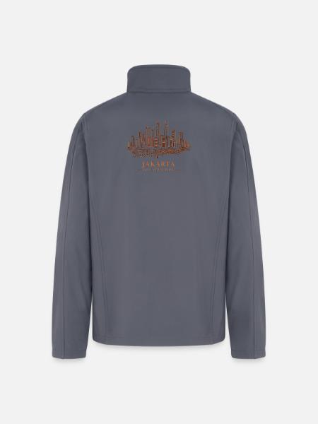 Jakarta Pulse City Skyline - Men’s Soft Shell Jacket - gray