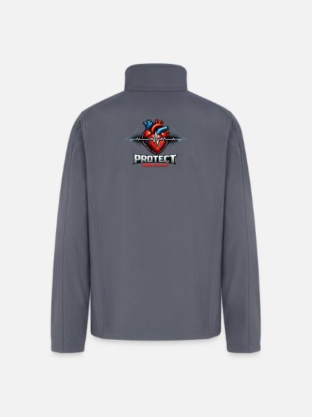 Protect Your Heart - Men’s Soft Shell Jacket - gray