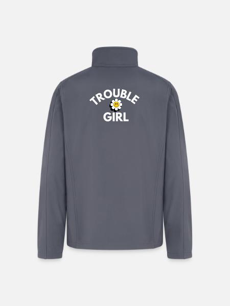Trouble Girl Daisy Smile - Men’s Soft Shell Jacket - gray