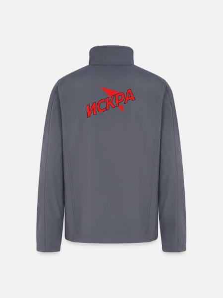 Iskra Red Spark Logo - Men’s Soft Shell Jacket - gray