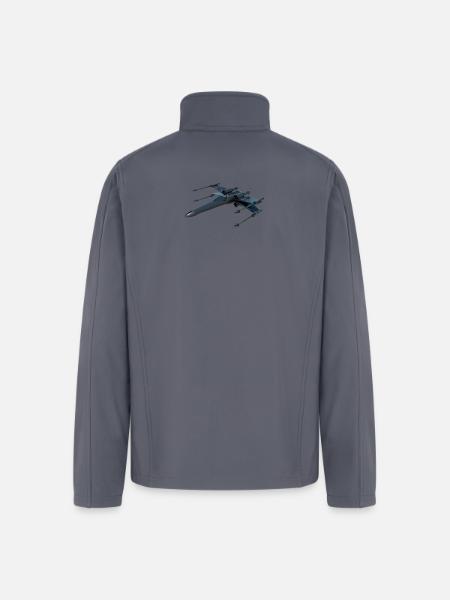 Stealth Fighter Jet Design - Men’s Soft Shell Jacket - gray