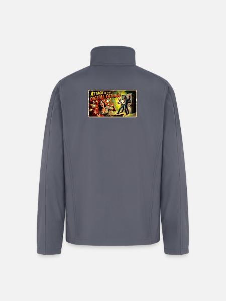 Attack of the Digital Fatigue - Men’s Soft Shell Jacket - gray