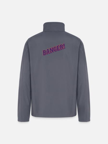 Banger purple orange - Men’s Soft Shell Jacket - gray