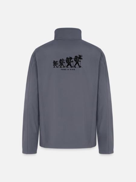 Midnight Silhouette Minimal Tee - Men’s Soft Shell Jacket - gray