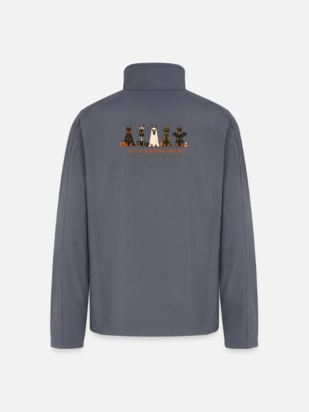 Doberman Halloween Crew - Men’s Soft Shell Jacket - gray