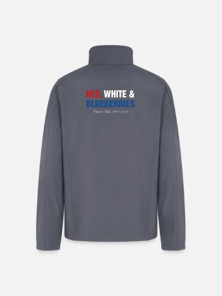 Red White Blueberries - Men’s Soft Shell Jacket - gray
