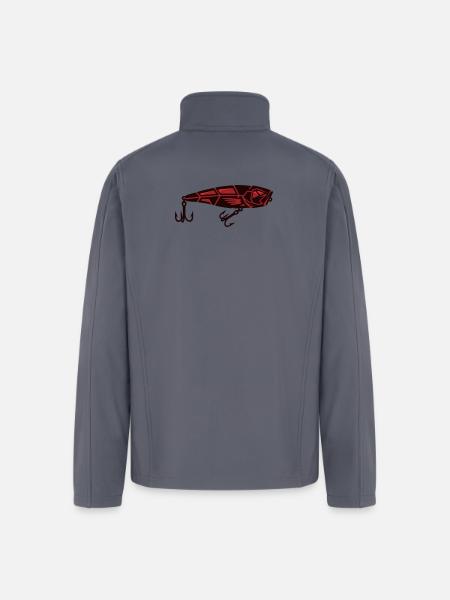Fishing Lure Bait Predator - Men’s Soft Shell Jacket - gray