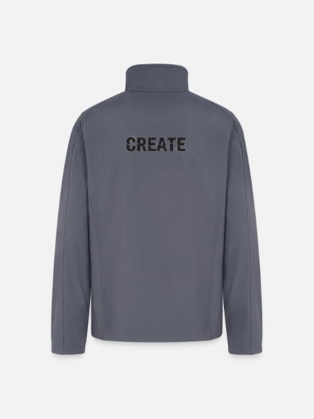 Create Splash Glyph - Men’s Soft Shell Jacket - gray