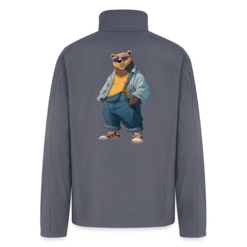 Fashion Streetwear Bear Cartoon Art - Men’s Soft Shell Jacket