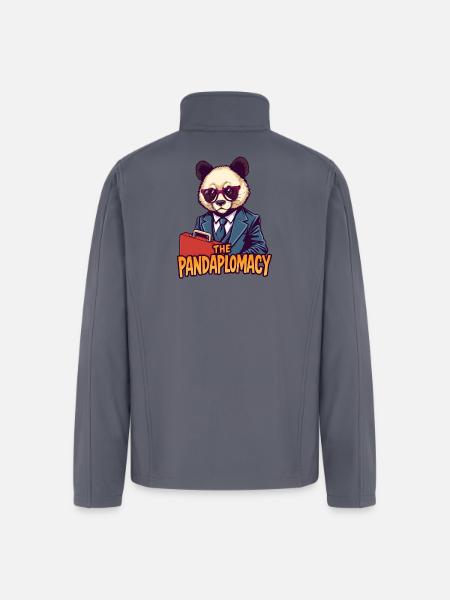 Pandaplomacy Suit Style - Men’s Soft Shell Jacket - gray
