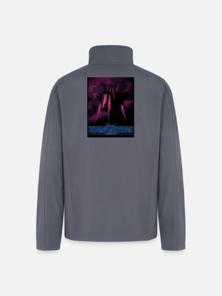 Neon Sky Battle Overdrive - Men’s Soft Shell Jacket - gray