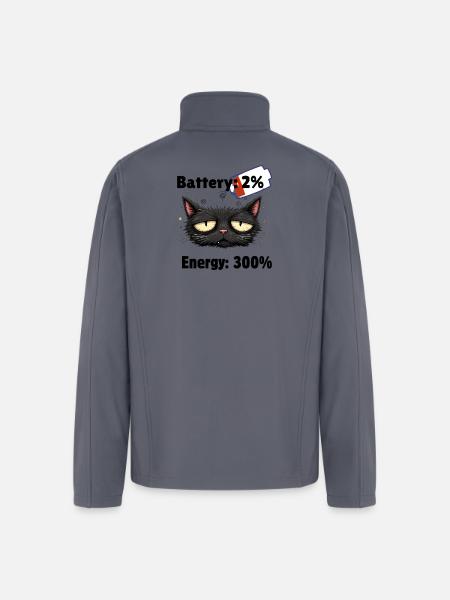Battery 2% energyn300% - Men’s Soft Shell Jacket - gray