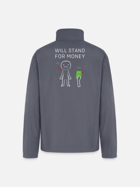Funny Money Meme - Men’s Soft Shell Jacket - gray