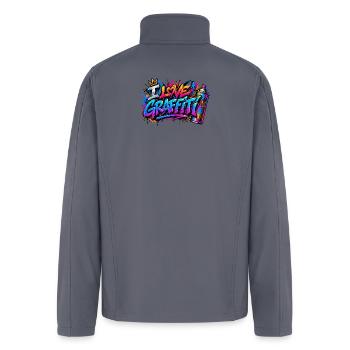 I Love Graffiti Spray Art - Men’s Soft Shell Jacket - gray - Back