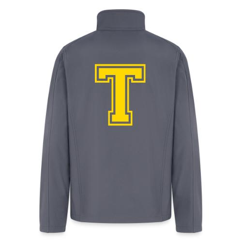 Letter T – Capital Athletic Alphabet Monogram - Men’s Soft Shell Jacket
