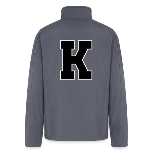 Varsity Letter K Collegiate Font Design - Men’s Soft Shell Jacket