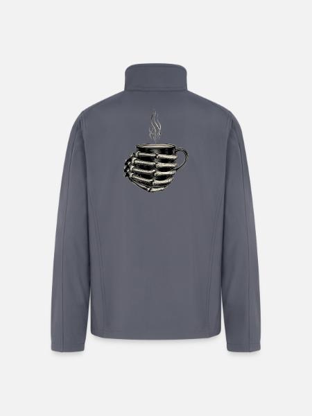 Skeleton Hands Embrace Steam Mug - Men’s Soft Shell Jacket - gray