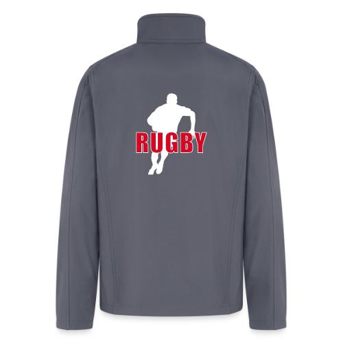 Bold Rugby Action Silhouette - Men’s Soft Shell Jacket