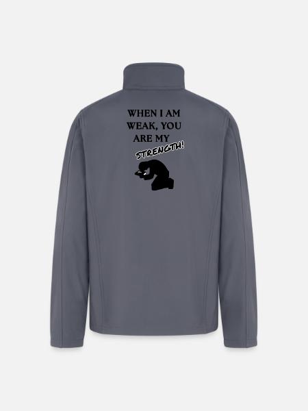 Strength Burst Comic Style - Men’s Soft Shell Jacket - gray