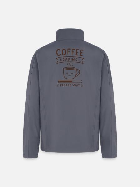 Coffee Loading... Please Wait - Men’s Soft Shell Jacket - gray
