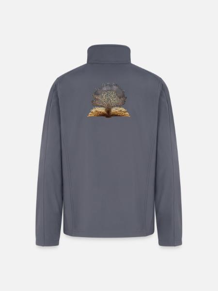 Golden book tree art - Men’s Soft Shell Jacket - gray