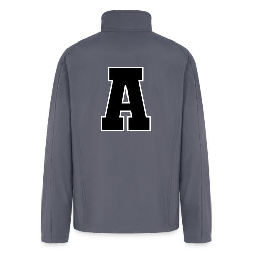 Varsity Letter A Athletic Monogram Design - Men’s Soft Shell Jacket