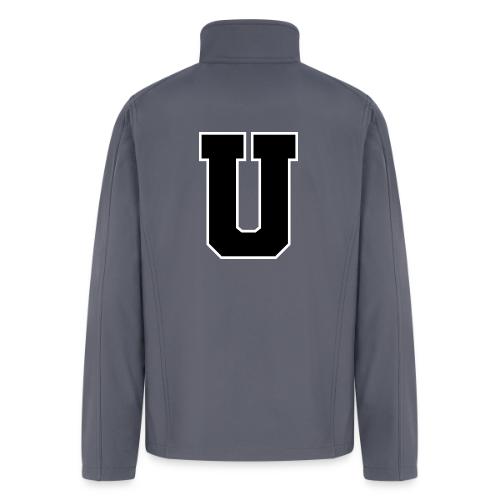 Varsity Letter U Collegiate Monogram - Men’s Soft Shell Jacket
