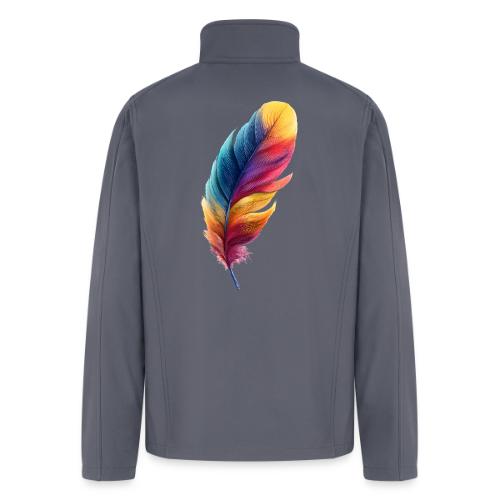 Rainbow Flight Feather - Men’s Soft Shell Jacket
