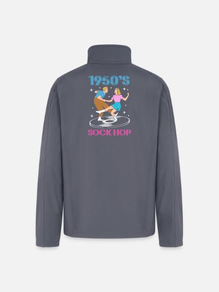 Sock Hop 1950s Dance Party - Men’s Soft Shell Jacket - gray
