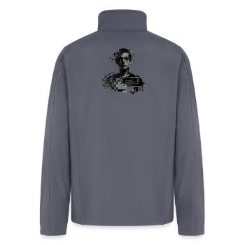 Glitch Portrait Mosaic - Men’s Soft Shell Jacket - gray - Back