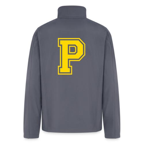 Letter P – Capital Athletic Alphabet Monogram - Men’s Soft Shell Jacket