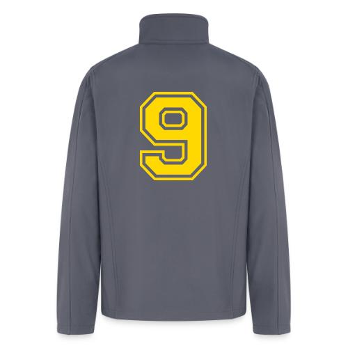 Number 9 in a classic athletic collegiate font - Men’s Soft Shell Jacket