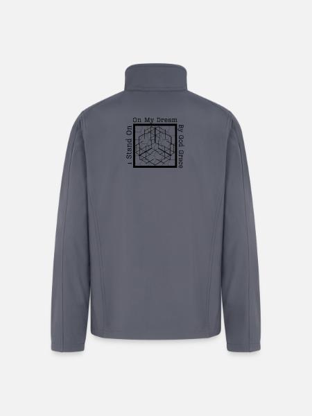 On My Dream Fractal Web - Men’s Soft Shell Jacket - gray