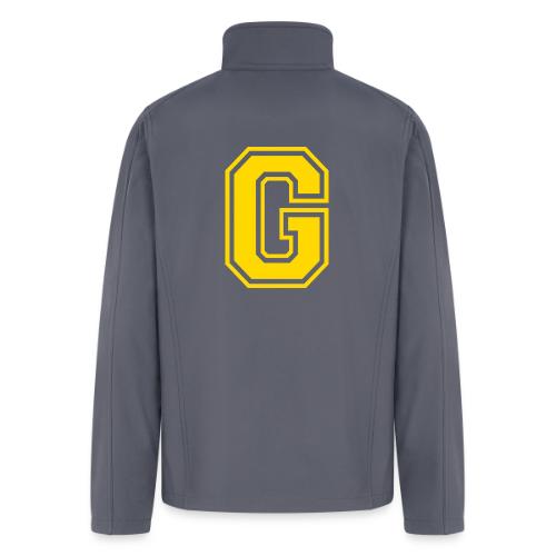 Letter G – Capital Athletic Alphabet Monogram - Men’s Soft Shell Jacket
