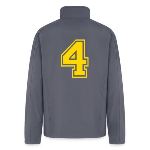Number 4 in a classic athletic collegiate font - Men’s Soft Shell Jacket