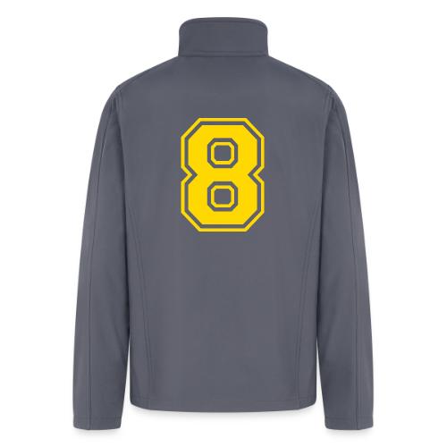 Number 8 in a classic athletic collegiate font - Men’s Soft Shell Jacket