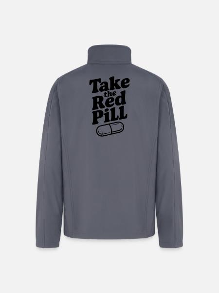 Take the Red Pill - Men’s Soft Shell Jacket - gray