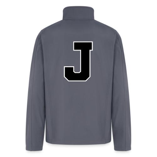 Varsity Letter J Athletic Alphabet Graphic - Men’s Soft Shell Jacket