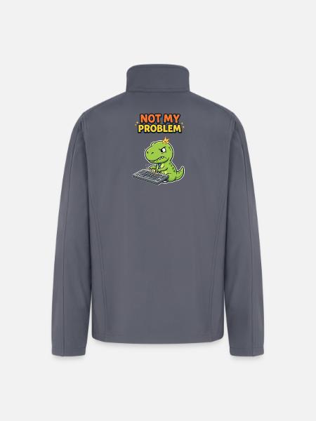 Not My Problem Dino - Men’s Soft Shell Jacket - gray
