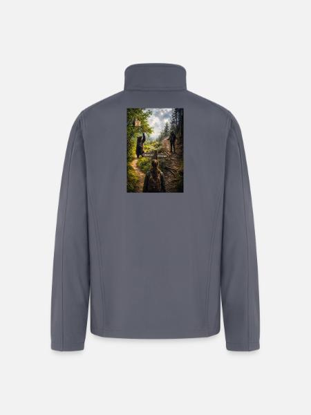 Choose the bear - Men’s Soft Shell Jacket - gray