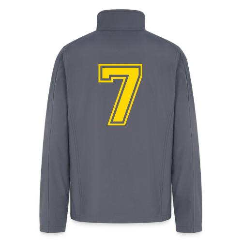 Number 7 in a classic athletic collegiate font - Men’s Soft Shell Jacket