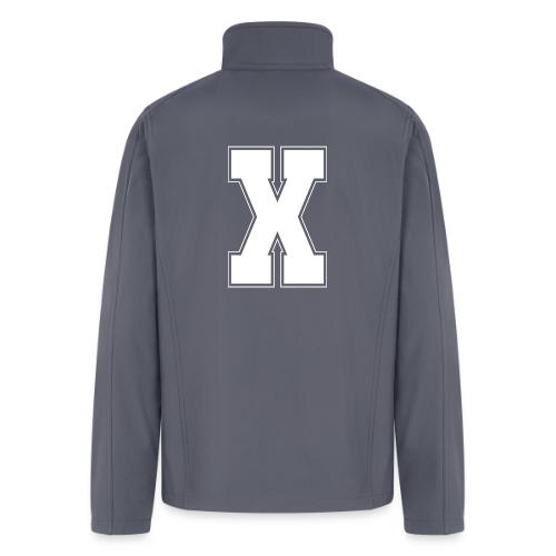 White Letter X – Varsity Alphabet Monogram - Men’s Soft Shell Jacket