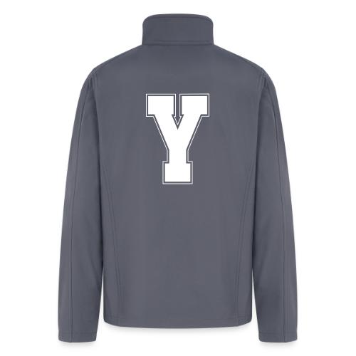 White Letter Y – Varsity Alphabet Monogram - Men’s Soft Shell Jacket