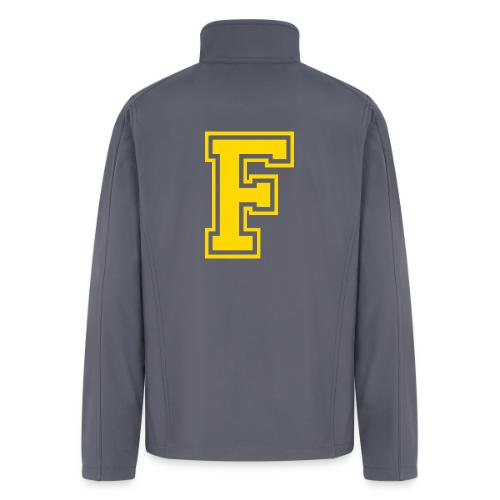 Letter F – Capital Athletic Alphabet Monogram - Men’s Soft Shell Jacket