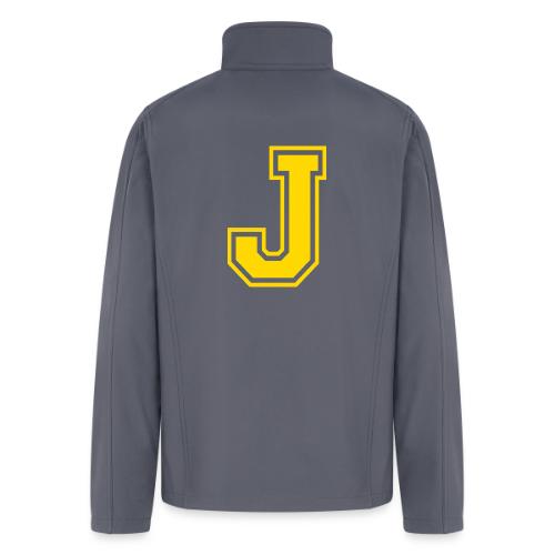 Letter J – Capital Athletic Alphabet Monogram - Men’s Soft Shell Jacket