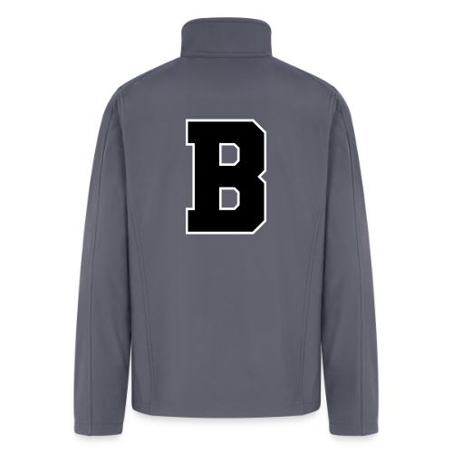 Varsity Letter B Athletic Alphabet Graphic - Men’s Soft Shell Jacket