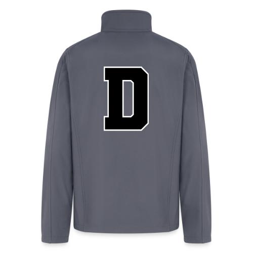 Varsity Letter D Athletic Alphabet Design - Men’s Soft Shell Jacket