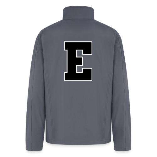 Varsity Letter E Collegiate Font Graphic - Men’s Soft Shell Jacket