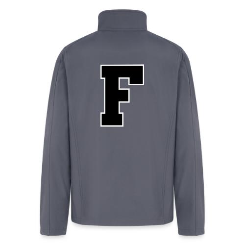Varsity Letter F Athletic Monogram - Men’s Soft Shell Jacket